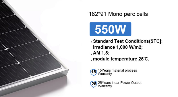 550W Solar Panel Half Cell Mono Panels Advantages