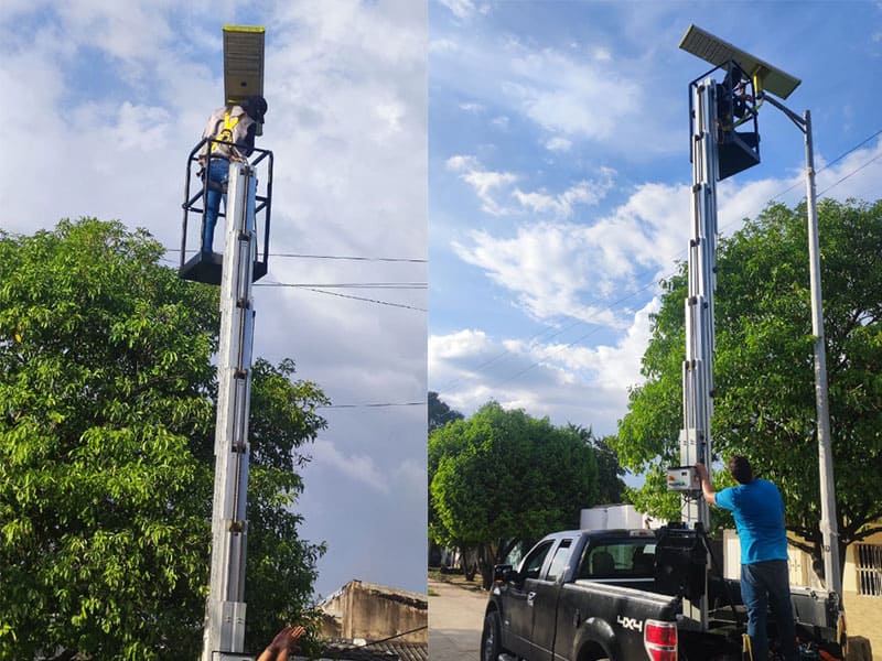 136 Sets of Solar Street Light Park Project in Colombia