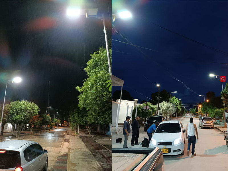 136 Sets of Solar Street Light Park Project in Colombia