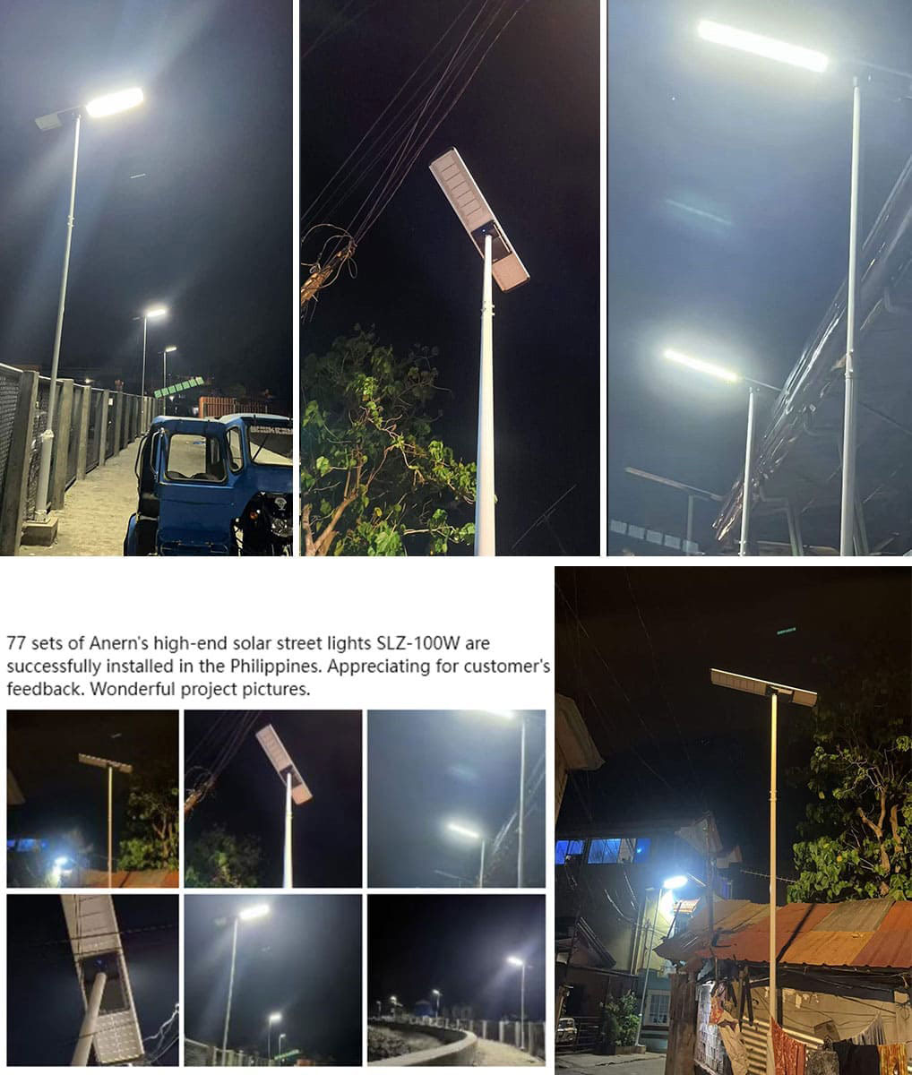 77 Sets of All-In-One Lifepo4 Battery Solar Street Light in the Philippines