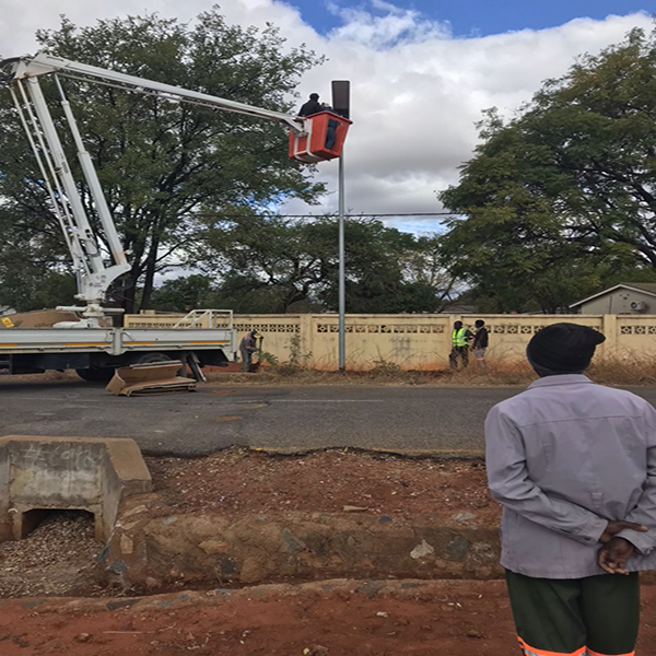 Anern SLZ-150W Solar Street Lights Installed at 9.5M in Botswana