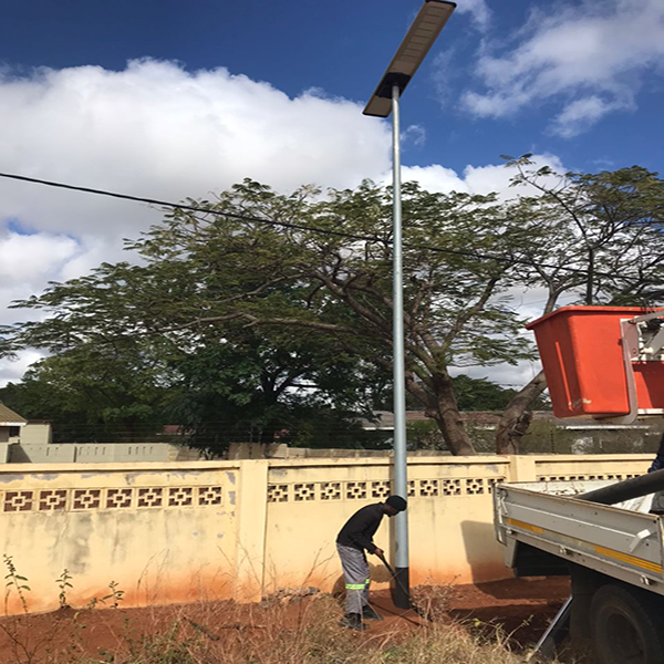 Anern SLZ-150W Solar Street Lights Installed at 9.5M in Botswana