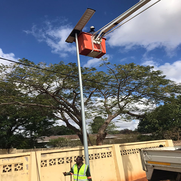 Anern SLZ-150W Solar Street Lights Installed at 9.5M in Botswana