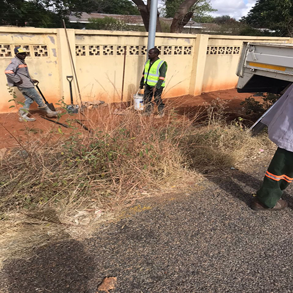 Anern SLZ-150W Solar Street Lights Installed at 9.5M in Botswana