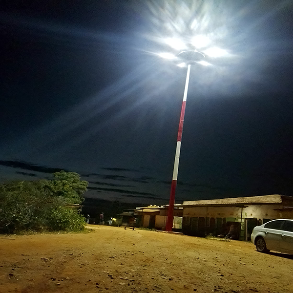 Kenya 20m Pole Solar Corridor Lighting Upgrade with Anern SLV 150W Kenya 20m Pole Solar Corridor Lighting Upgrade with Anern SLV 150W